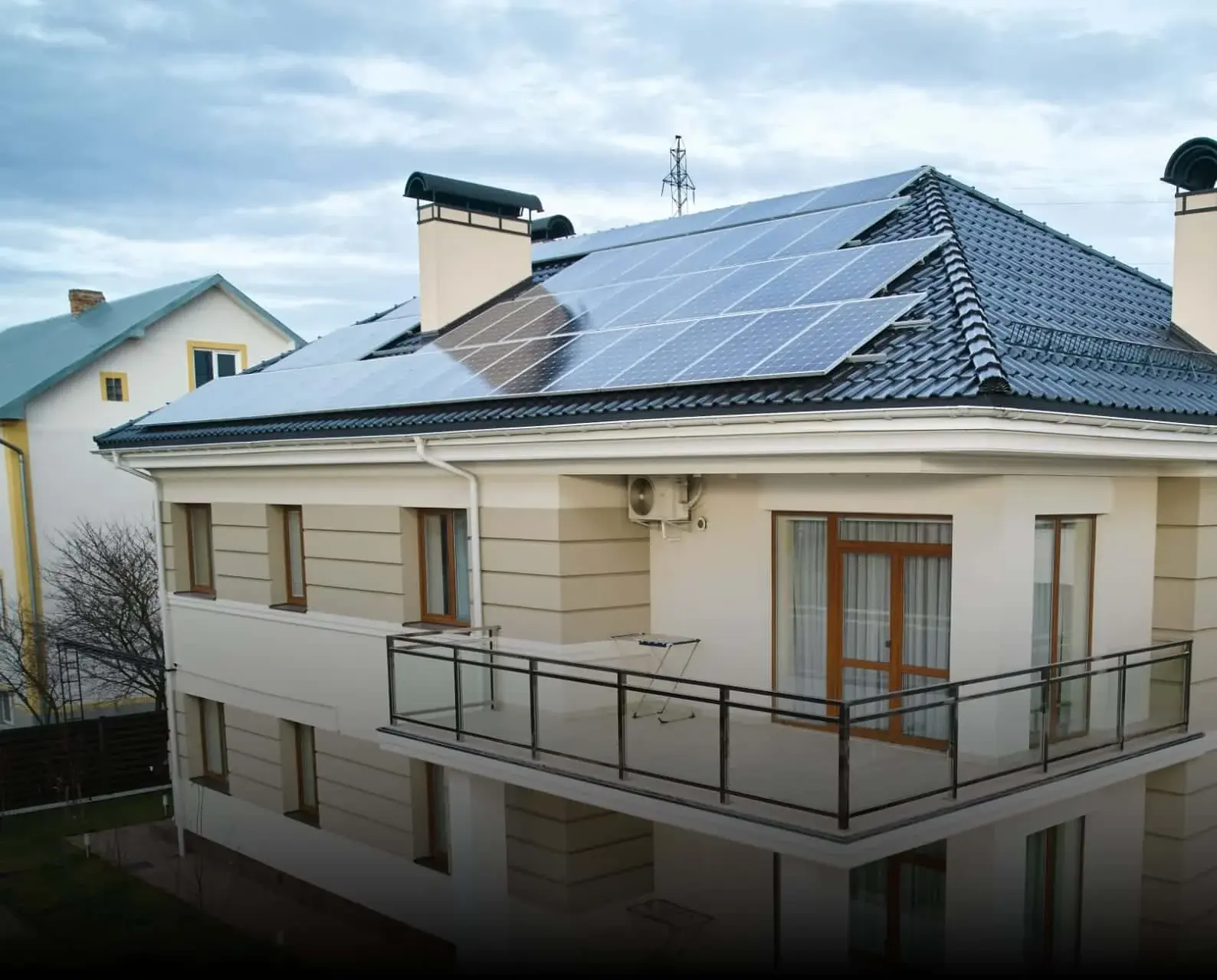 View of a modern sustainable building