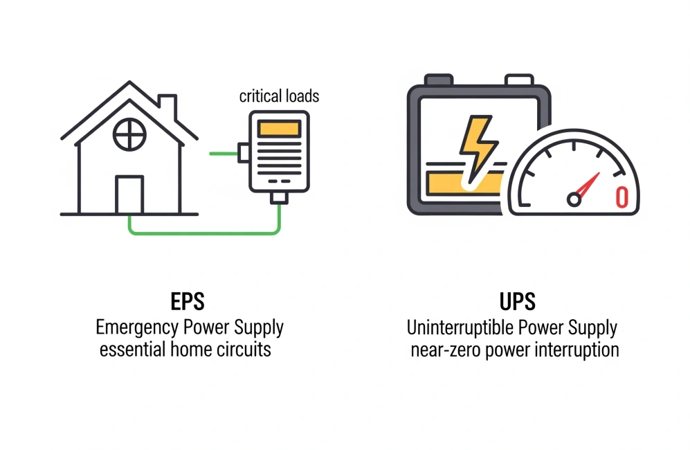 EPS vs UPS basics for home backup