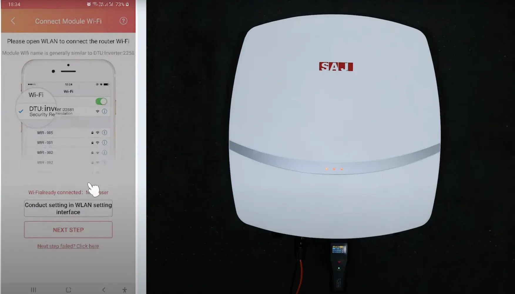 How to Connect Phone to SAJ Inverter DTU WiFi Signal SAJ DTU WiFi Signal Connection Guide