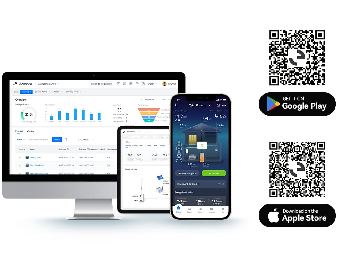Download elekeeper Energy Management App from Apple App Store and Google Play SAJ elekeeper App Store Download Links